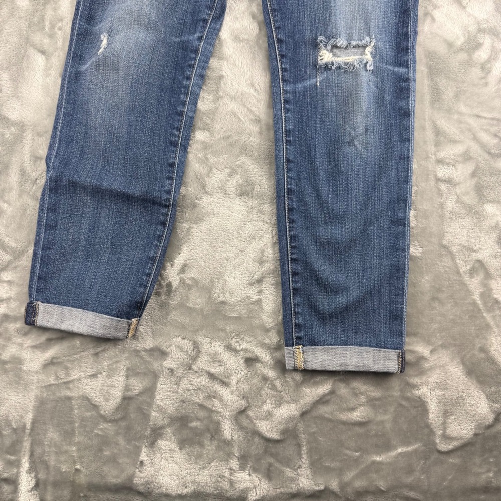 AG Adriano Goldschmied Stilt Roll-Up Cigarette Capri Blue Distressed Size 30 Y2K - Picture 15 of 16